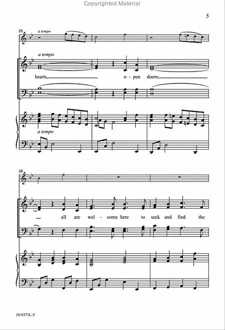 Open Hearts, Open Doors Open Hearts, Open Doors 4-Part scores gallery preview page 5