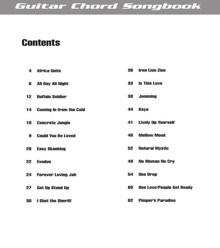 Bob Marley Guitar scores gallery preview page 3