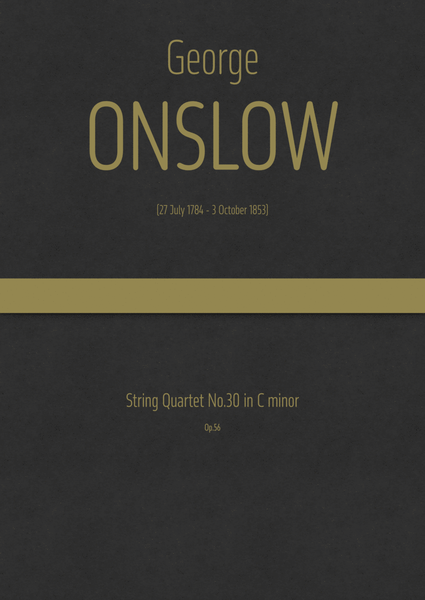 Onslow - String Quartet No.30 in C minor, Op.56 image number null
