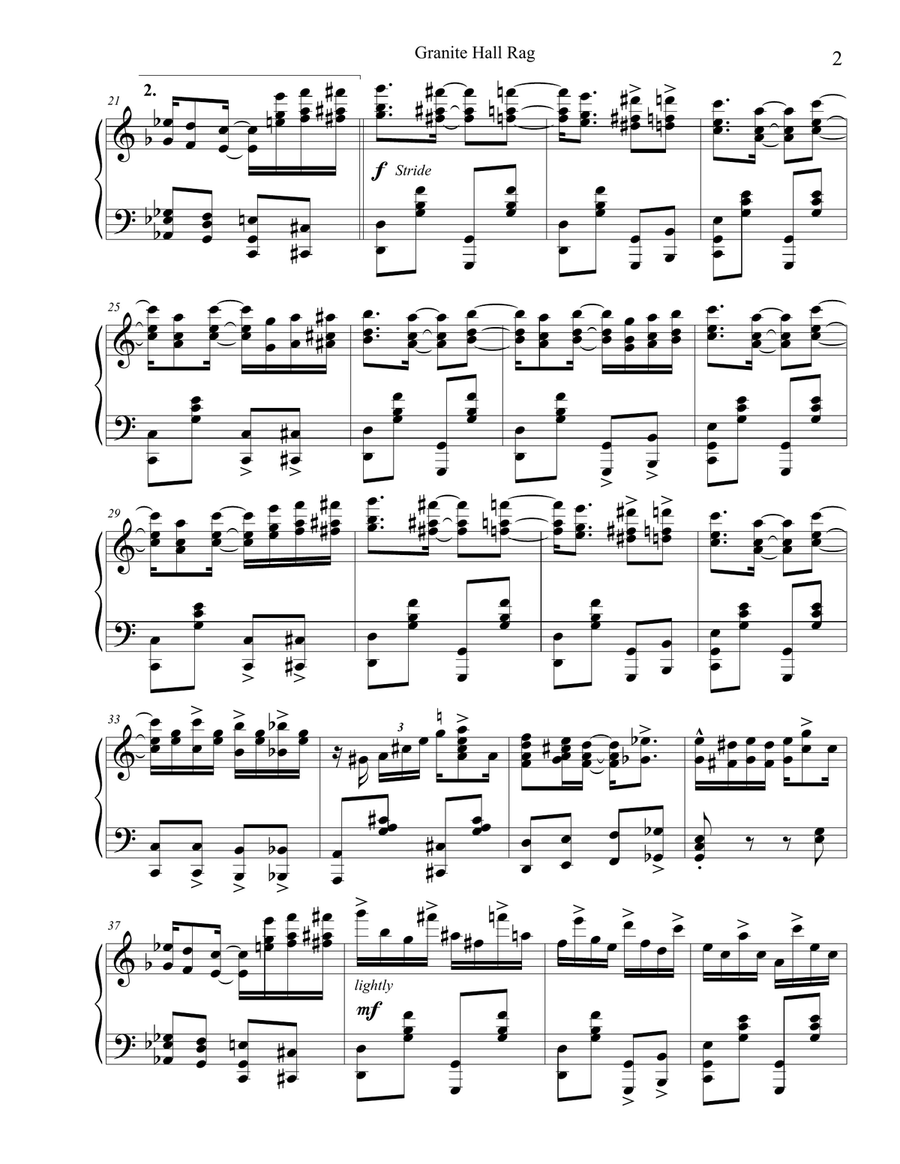 The New England Ragtime Suite Piano Solo scores gallery preview page 2