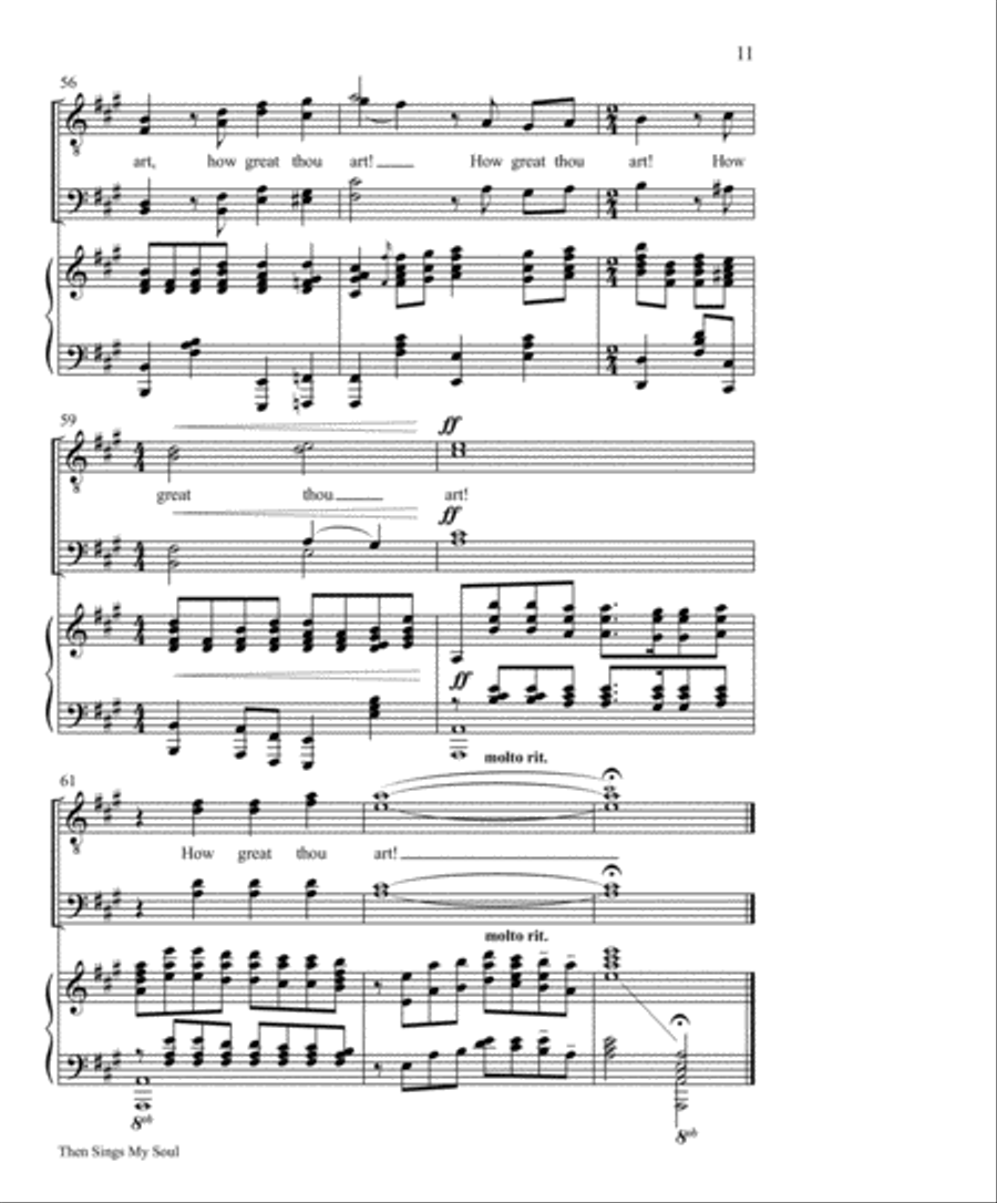 Then Sings My Soul (How Great Thou Art) Choir scores gallery preview page 12