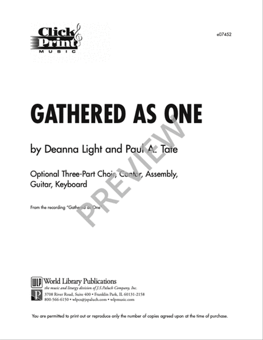 Gathered As One 3-Part scores gallery preview page 7