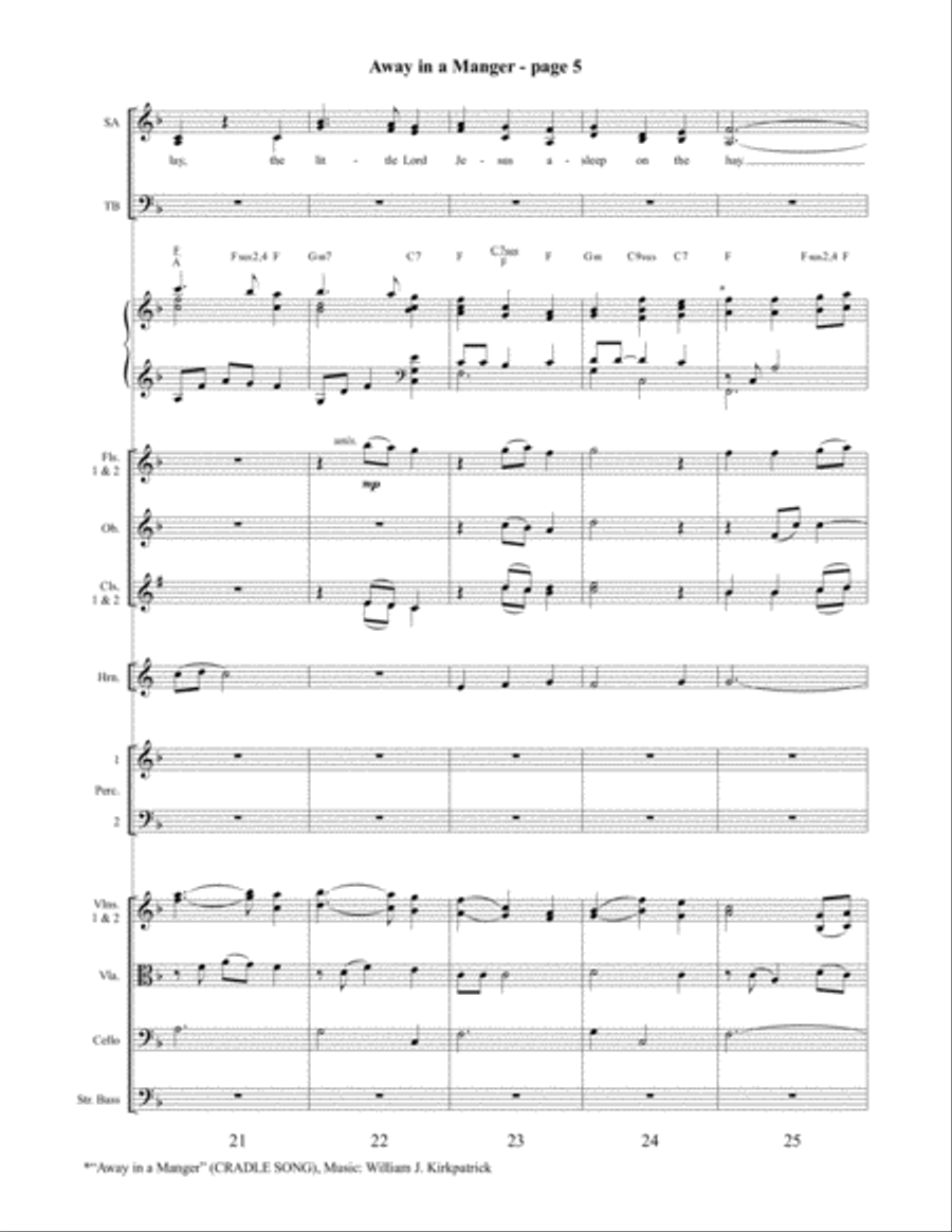 Away in a Manger Away in a Manger 4-Part scores gallery preview page 6