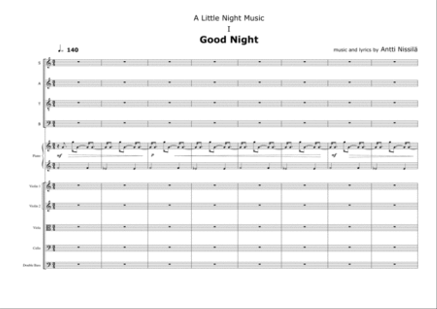 A Little Night Music 4-Part scores gallery preview page 1