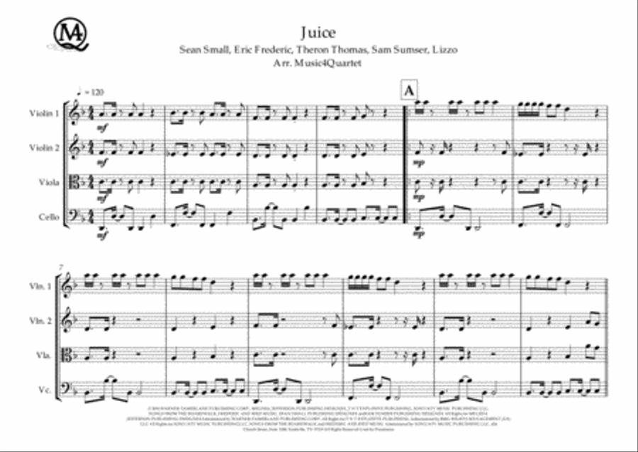 Juice String Quartet scores gallery preview page 2