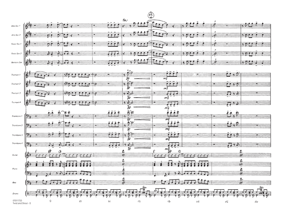 Twist And Shout - Full Score Jazz Ensemble scores gallery preview page 2