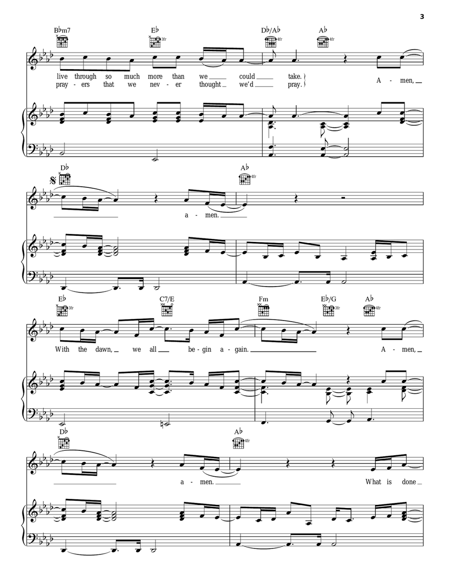 Amen Acoustic Guitar scores gallery preview page 3