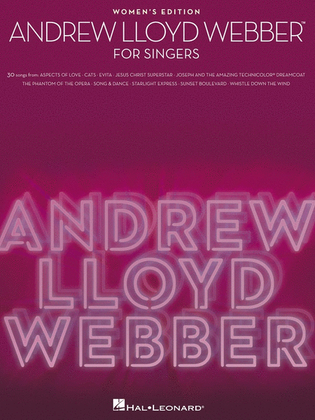 Book cover for Andrew Lloyd Webber For Singers Womens Edition