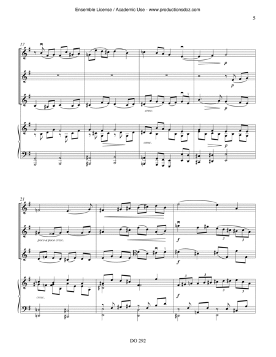 Quatuor (vln / vla / cello / pno) Cello scores gallery preview page 5