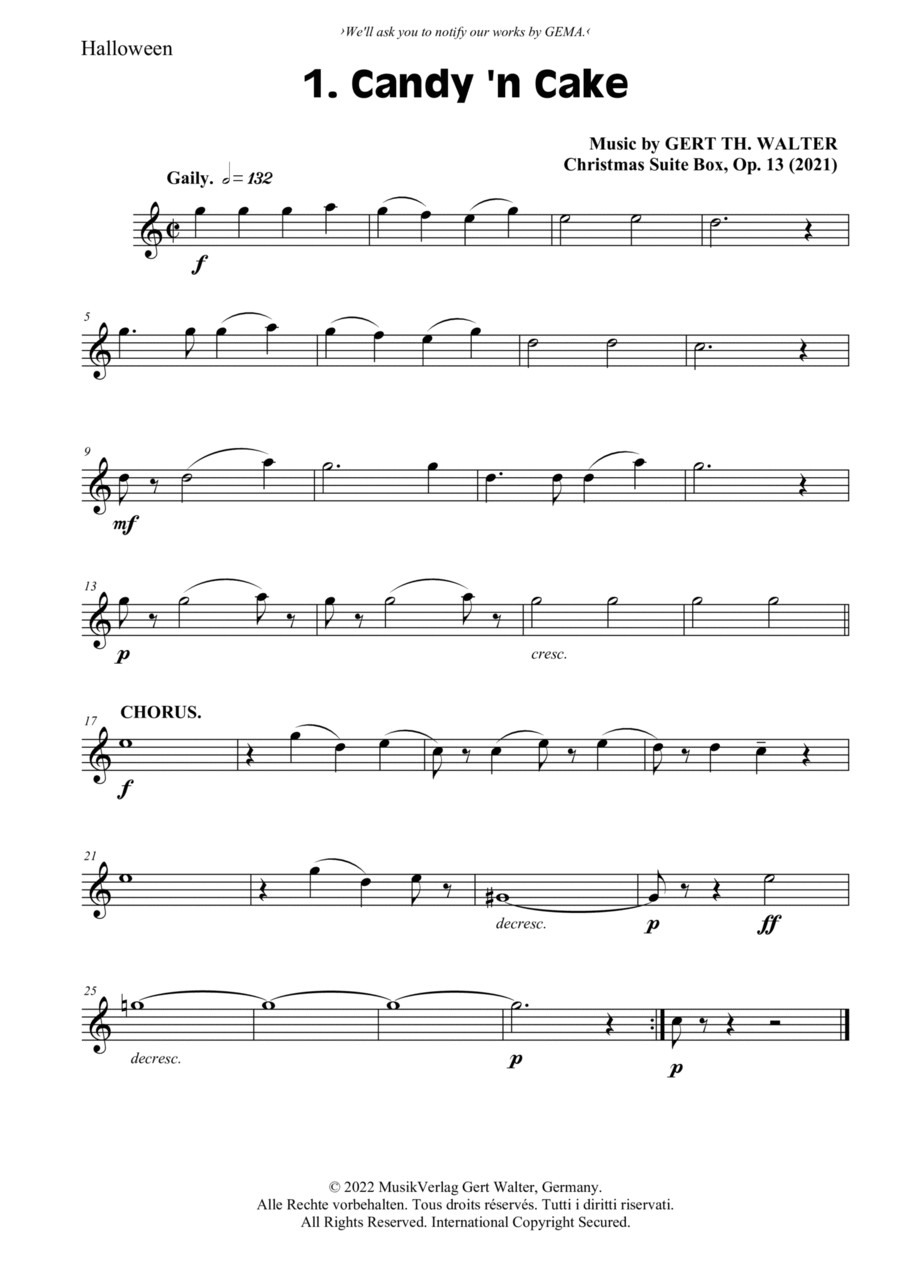 Candy 'n Cake Violin Solo scores gallery preview page 1