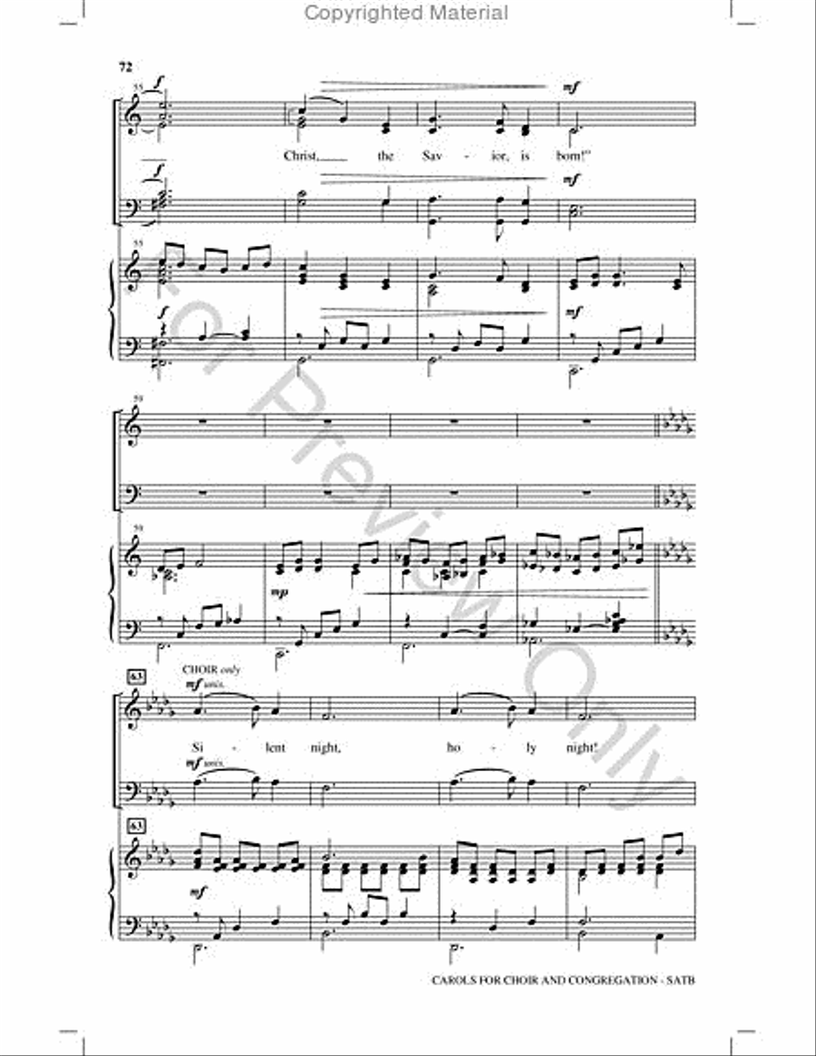 Carols for Choir and Congregation Choir scores gallery preview page 71