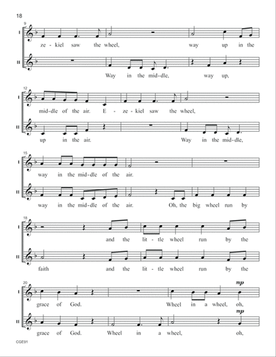 A Cappella! Volume I - Two Part Treble Complete Edition (Reproducible) 2-Part scores gallery preview page 11