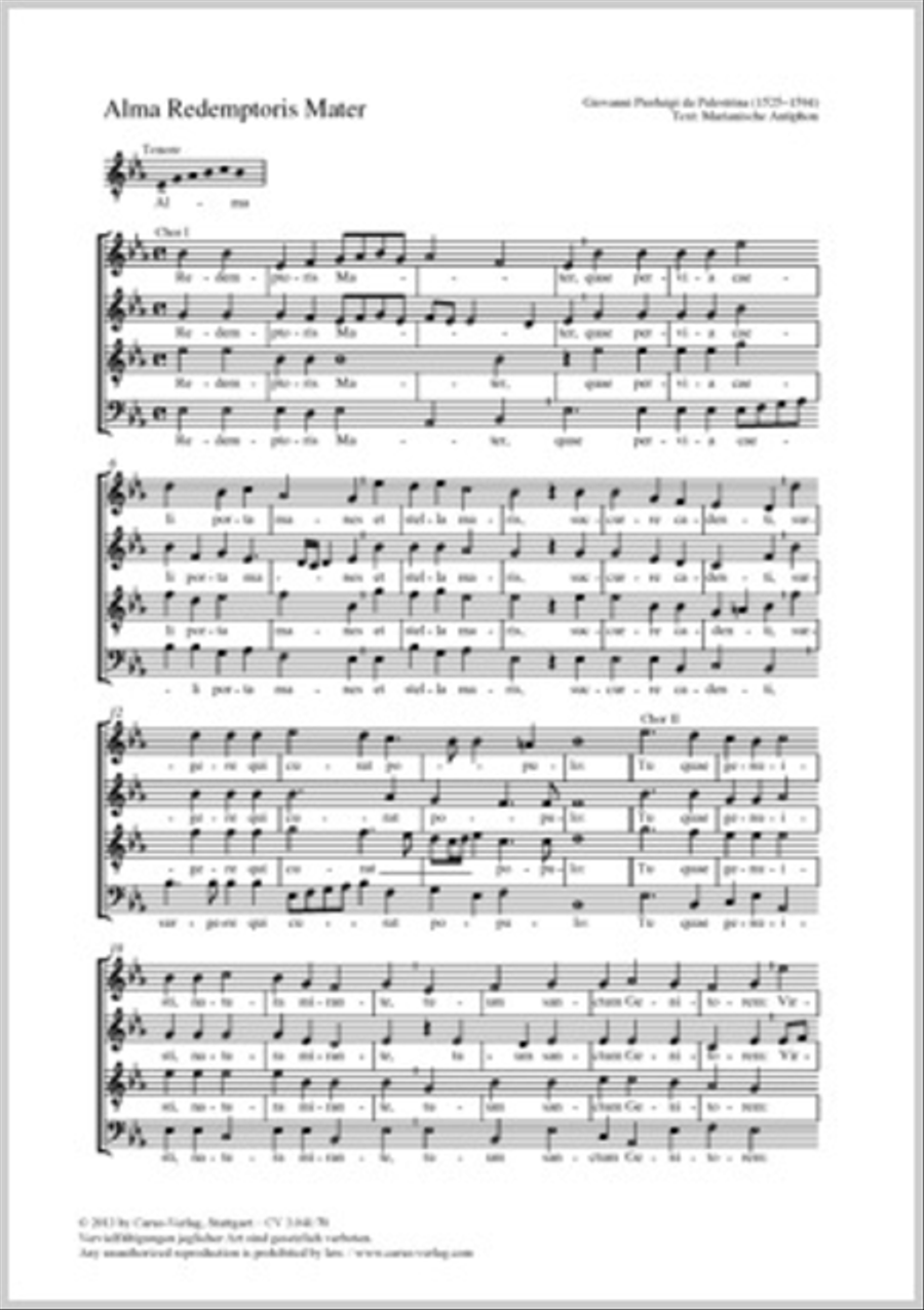 Alma redemptoris mater 4-Part scores gallery preview page 1
