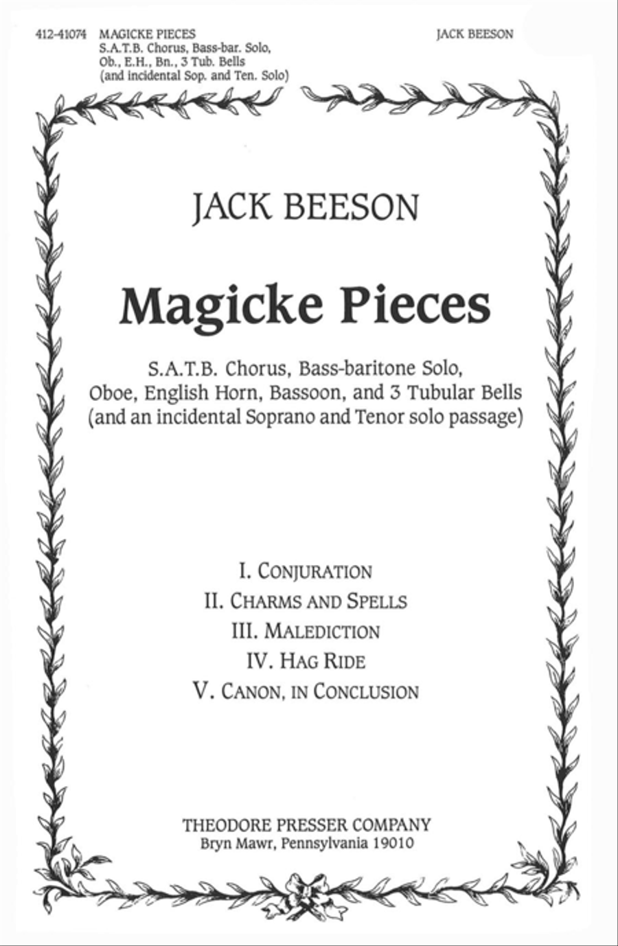 Magicke Pieces 4-Part scores gallery preview page 1
