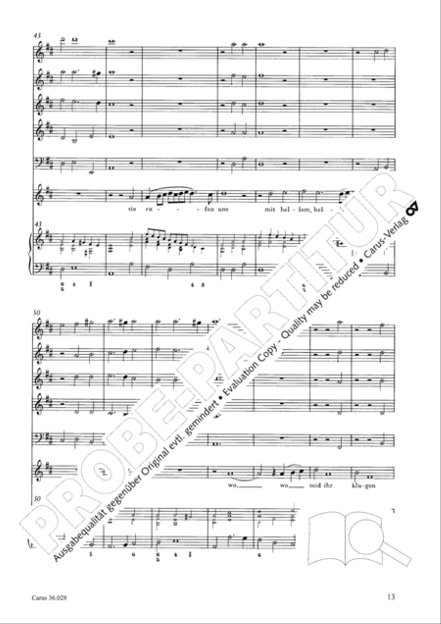 Wake, o wake and hear the voices 3-Part scores gallery preview page 13