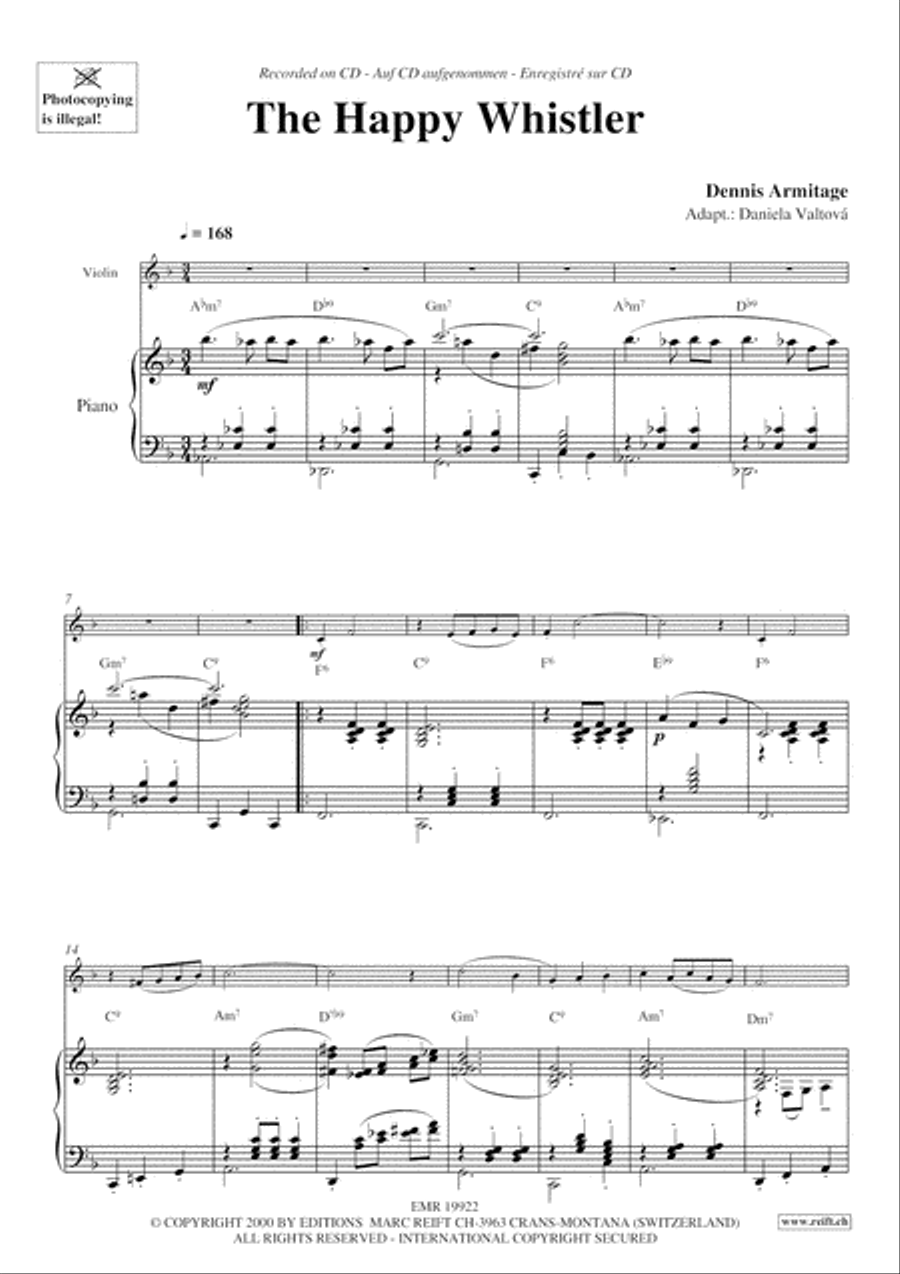 The Happy Whistler Violin Solo scores gallery preview page 4