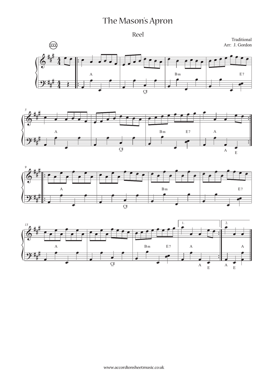 The Mason's Apron Accordion scores gallery preview page 1