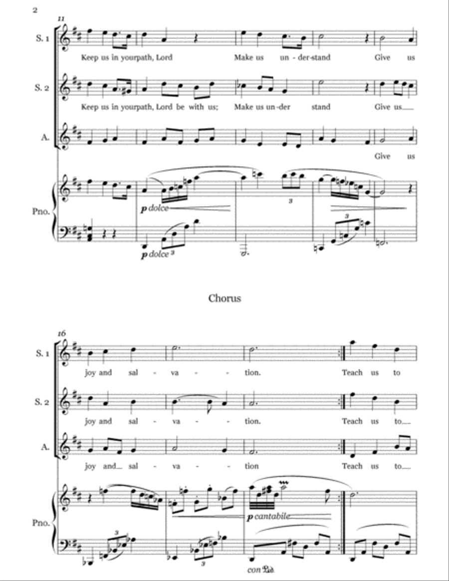 Teach me to pray, LORD! SSA scores gallery preview page 2