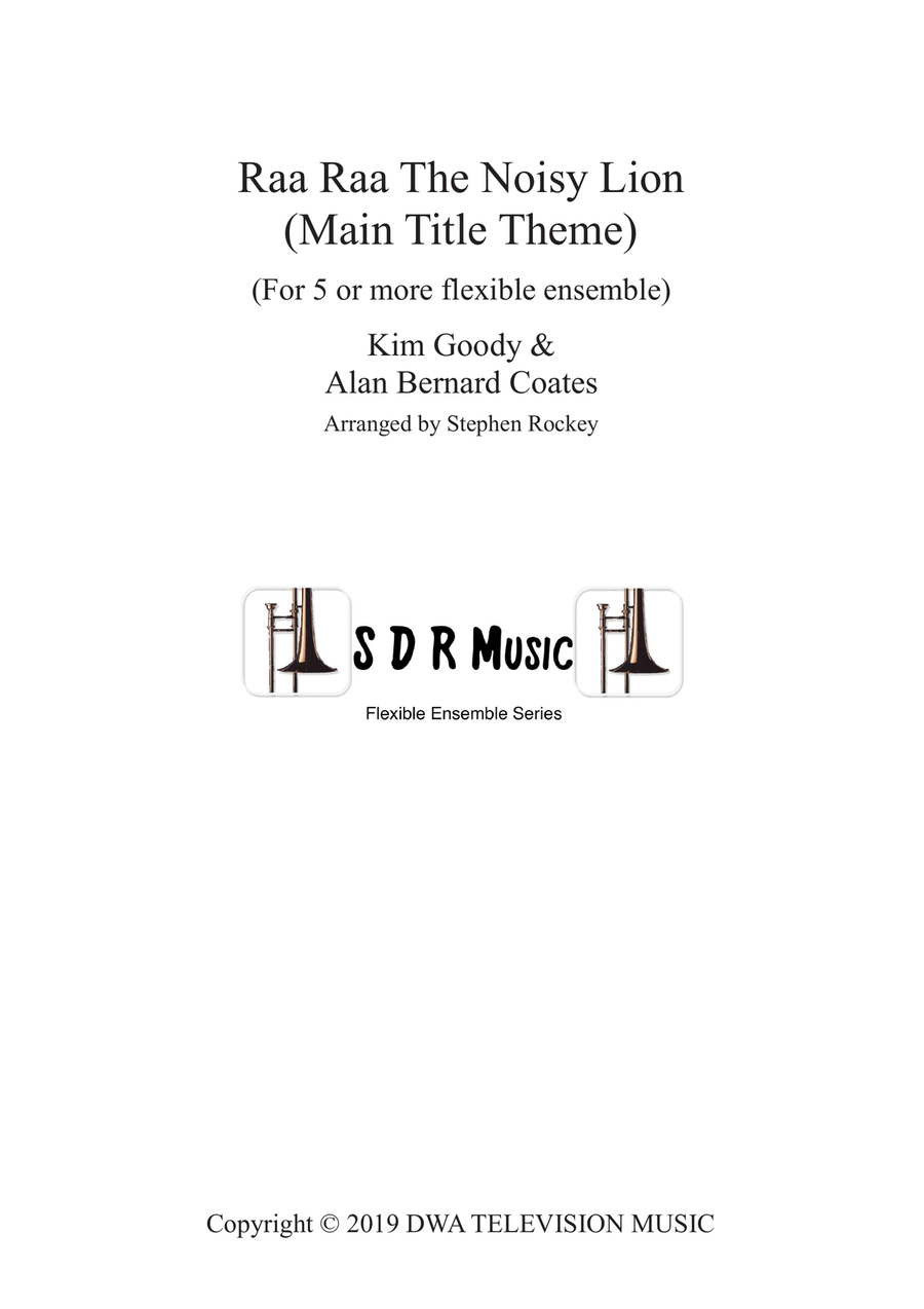Raa Raa The Noisy Lion Main Title Theme Woodwind Quintet scores gallery preview page 1