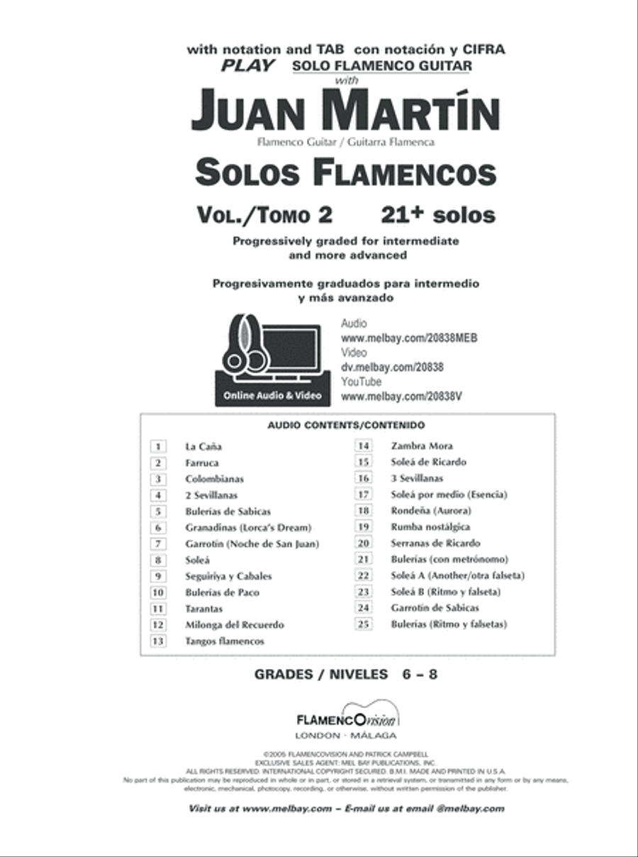 Play Solo Flamenco Guitar with Juan Martin Vol. 2-Guitarra Flamenca-21 Solos