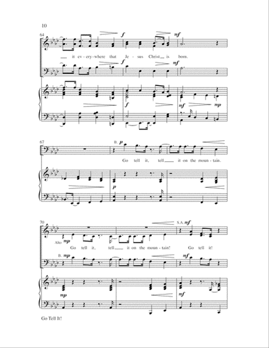 Go Tell It! Choir scores gallery preview page 10