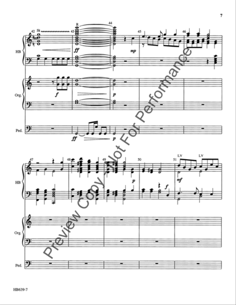 Strong to Save - organ and handbell score Handbell Choir scores gallery preview page 8