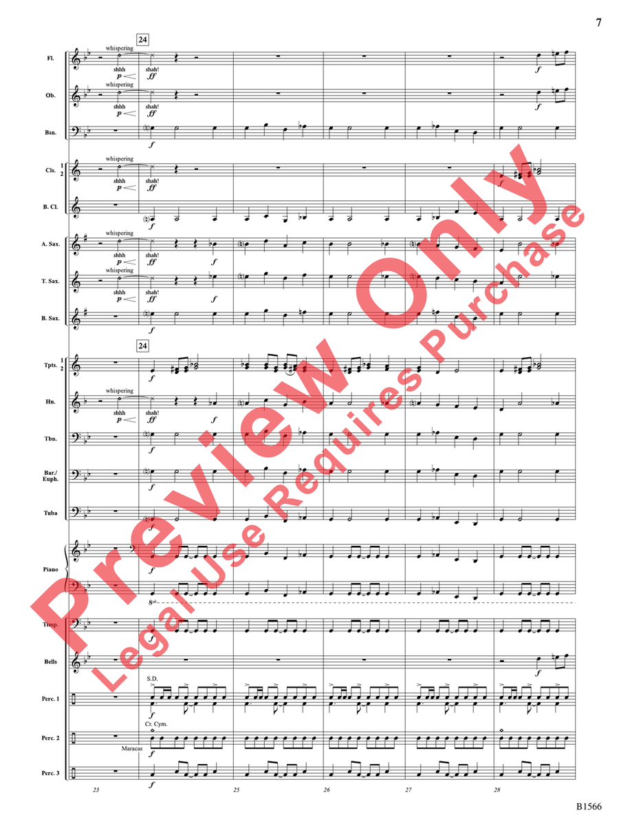Shadows Unleashed Concert Band scores gallery preview page 8