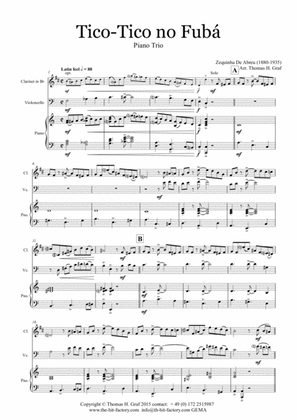 Book cover for Tico-Tico no Fubá - Choro - Piano Trio