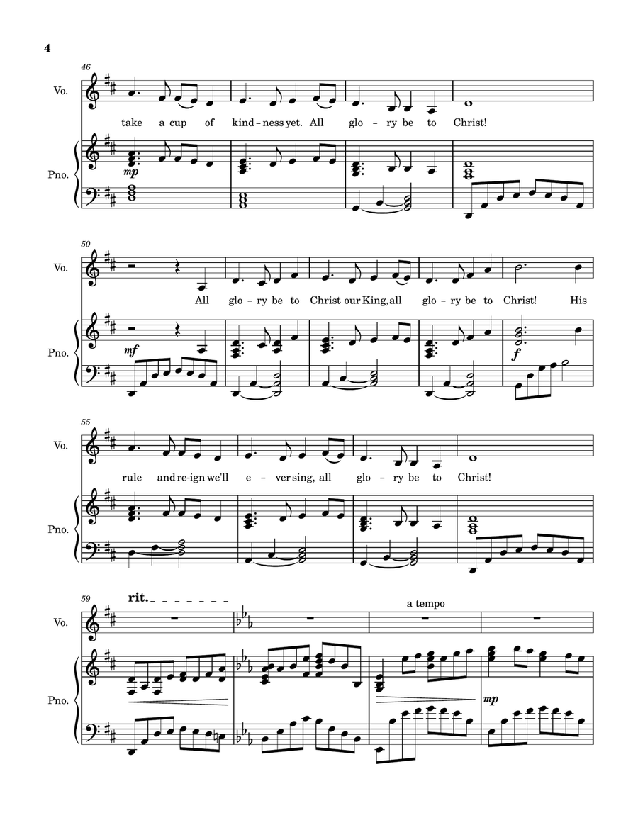 All Glory Be to Christ (with Simple Gifts) Piano, Vocal scores gallery preview page 4