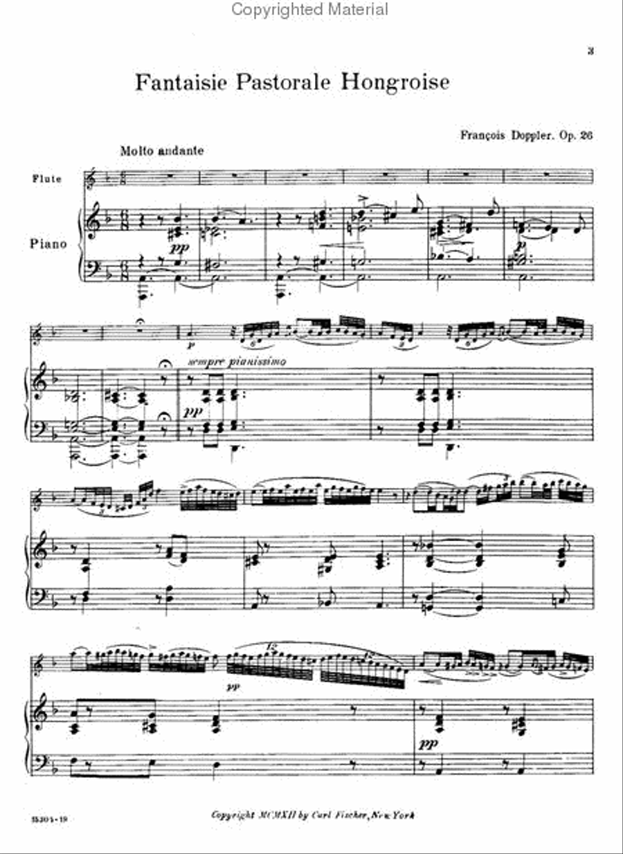 Fantaisie Pastorale Hongroise Flute Solo scores gallery preview page 2