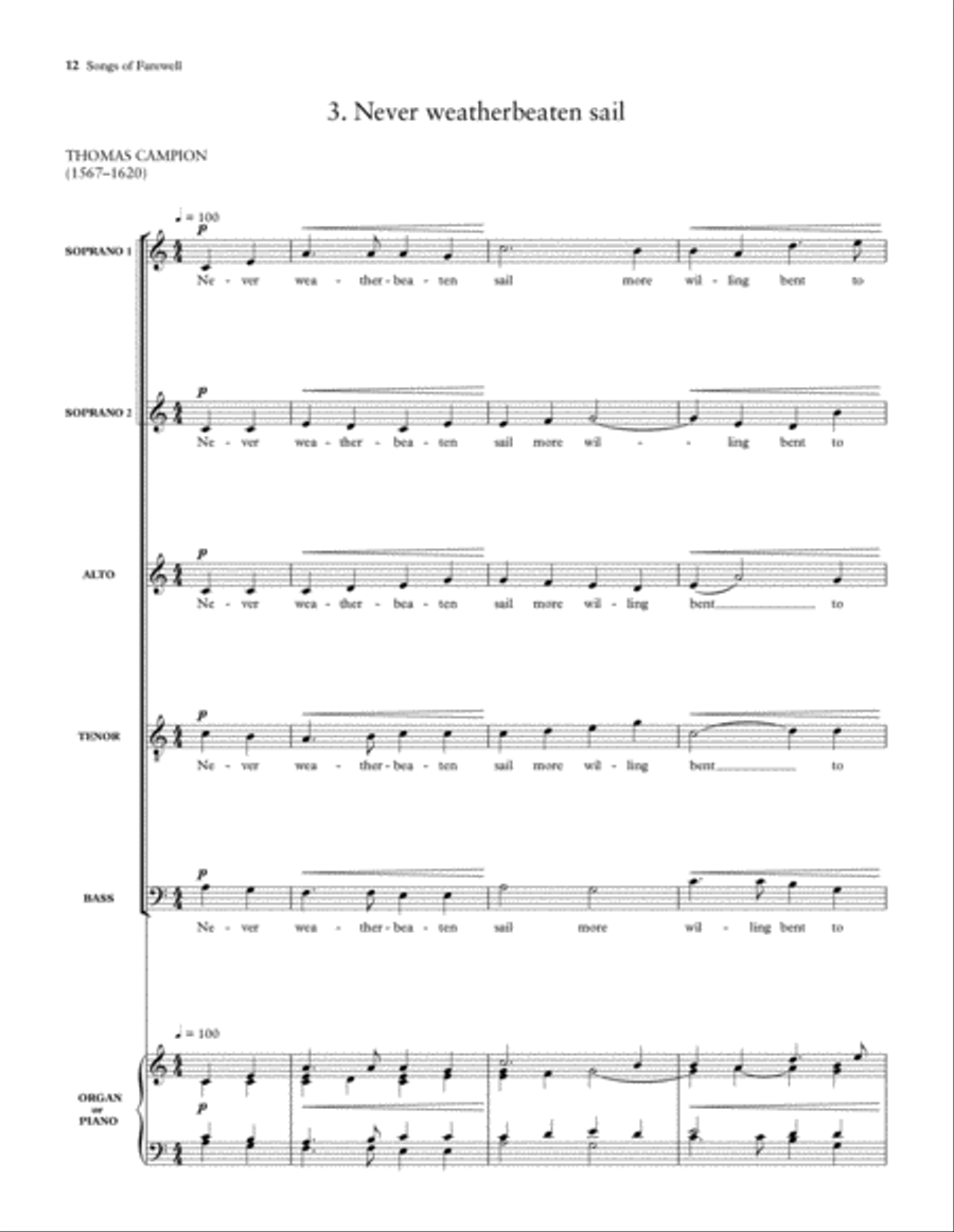 Songs of Farewell Divisi scores gallery preview page 13