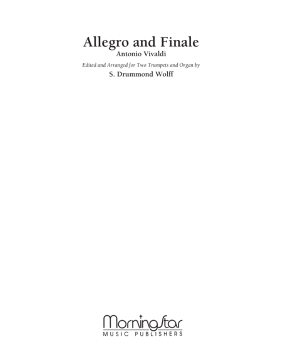 Book cover for Allegro and Finale (Downloadable)