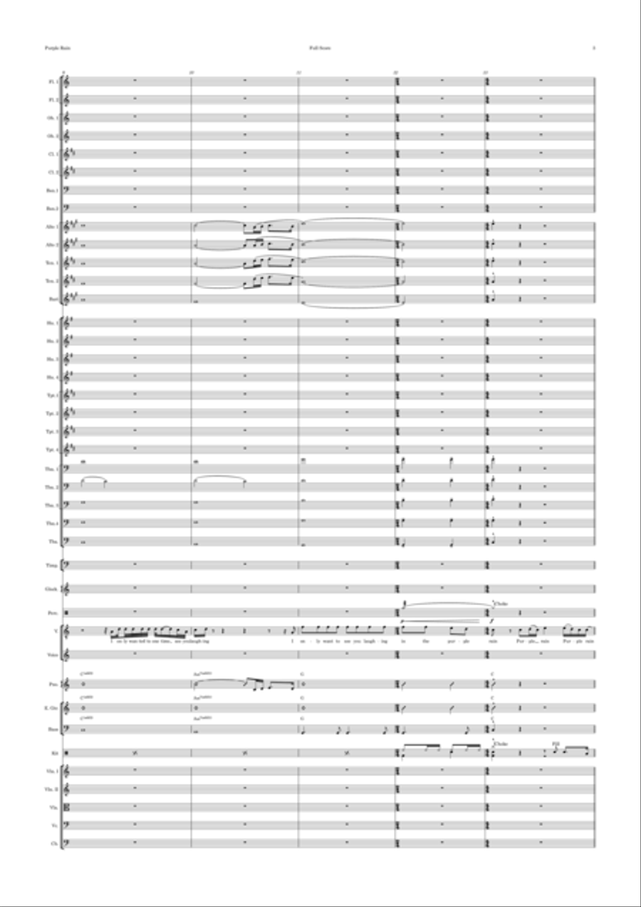 Purple Rain Full Orchestra scores gallery preview page 3