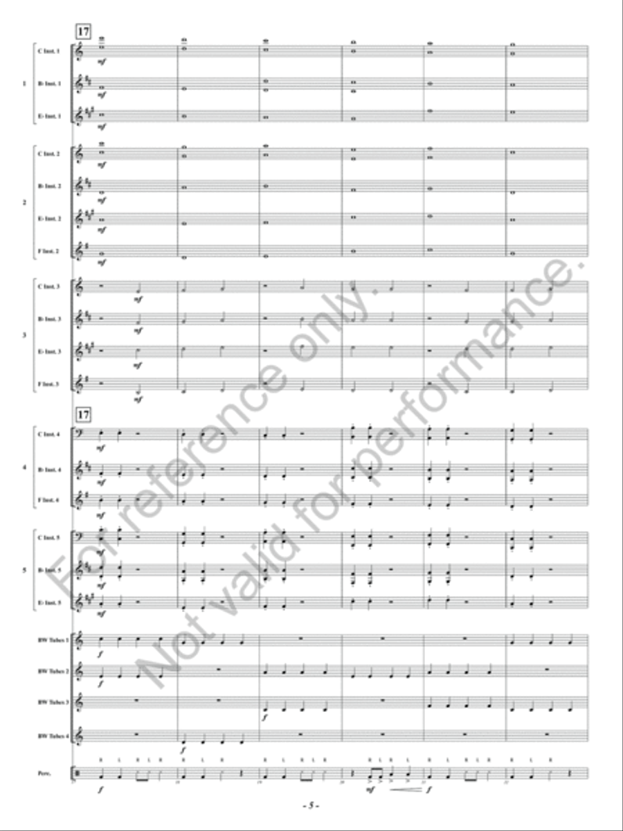 Canon in Boombucket Major Concert Band scores gallery preview page 6