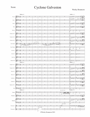 Cyclone Galveston (concert band) - Score Only