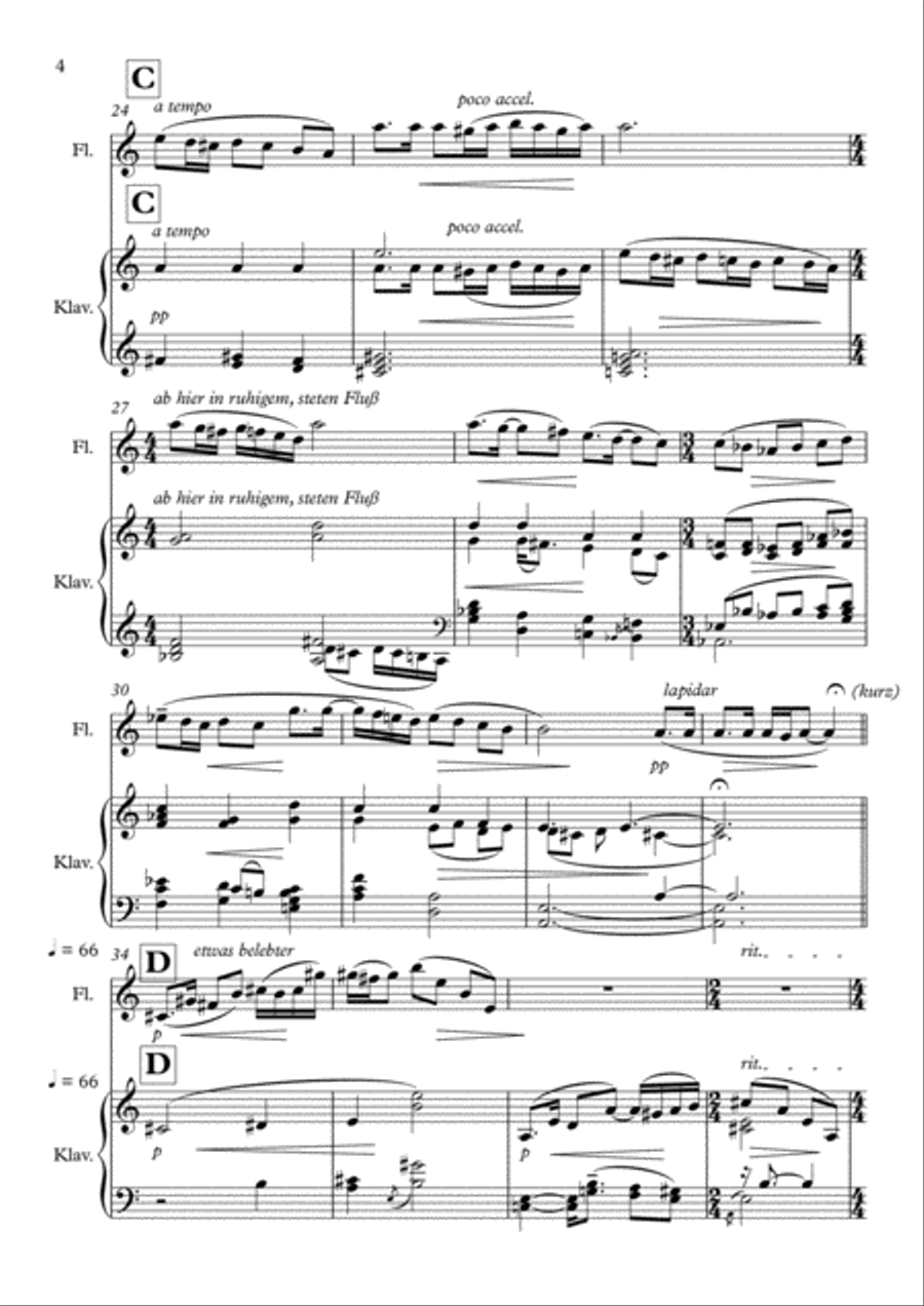 2 Nocturnes for Flute and Piano Flute Solo scores gallery preview page 4