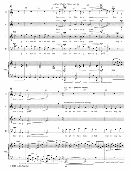 All the World in Silence and Joy - A Christmas Medley (SATB, Piano) image number null