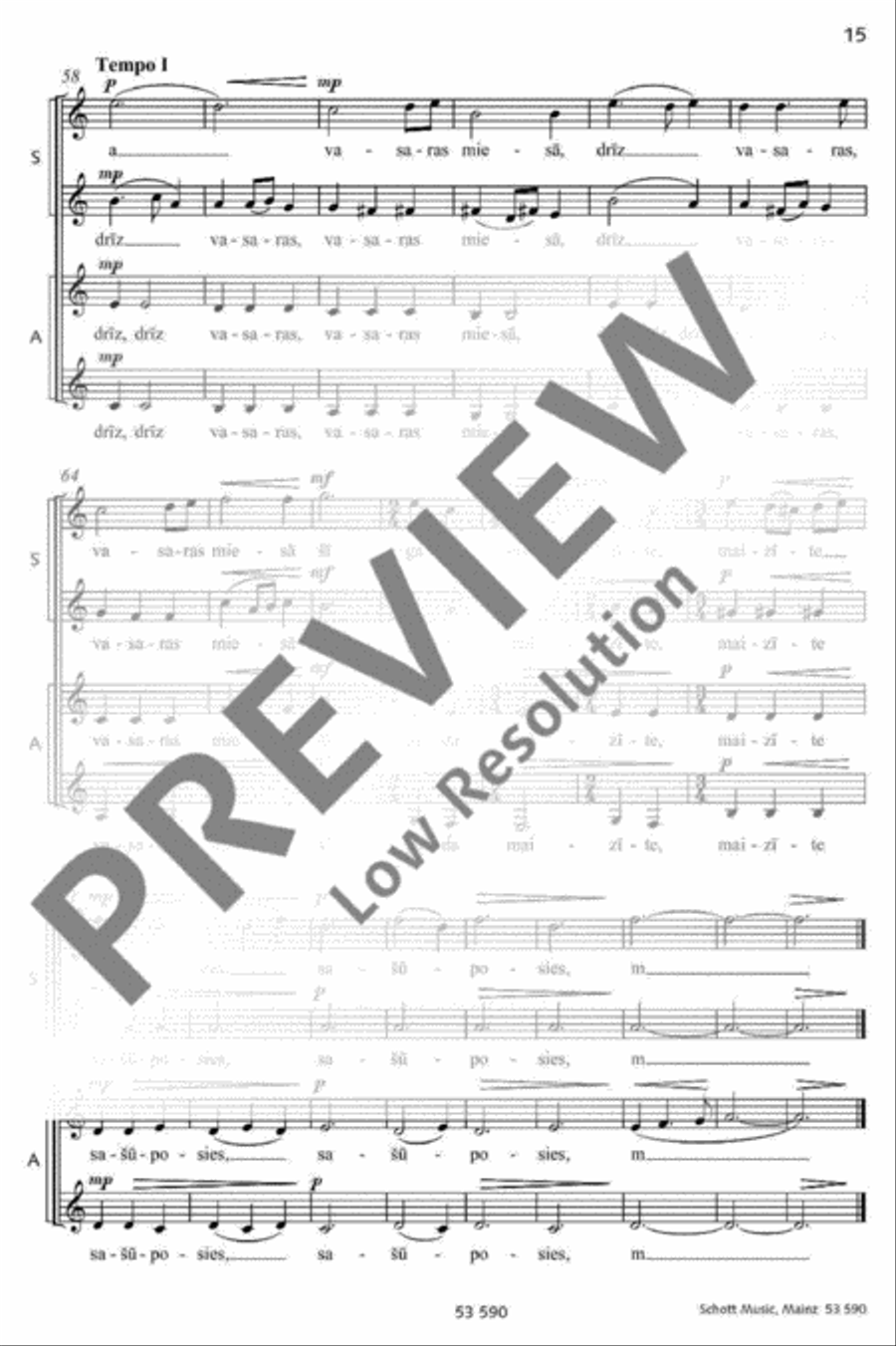 Skumjas Skumjas Women's Choir scores gallery preview page 16