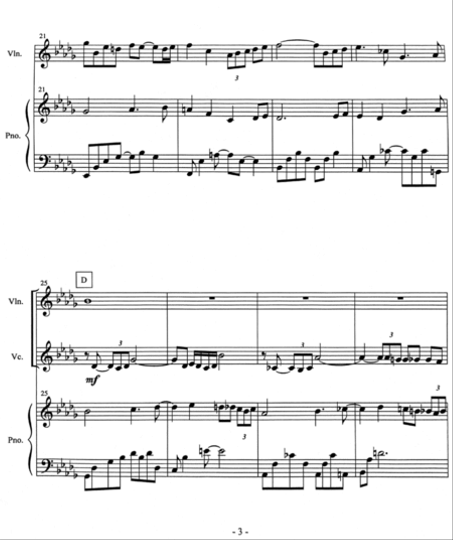 Vern's Turn (Trio version) Piano Trio scores gallery preview page 3
