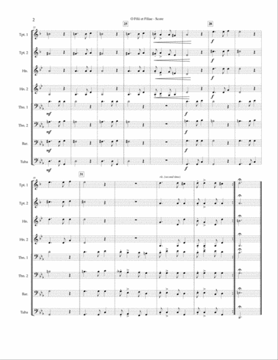 O Filii et Filiae Brass Ensemble scores gallery preview page 3