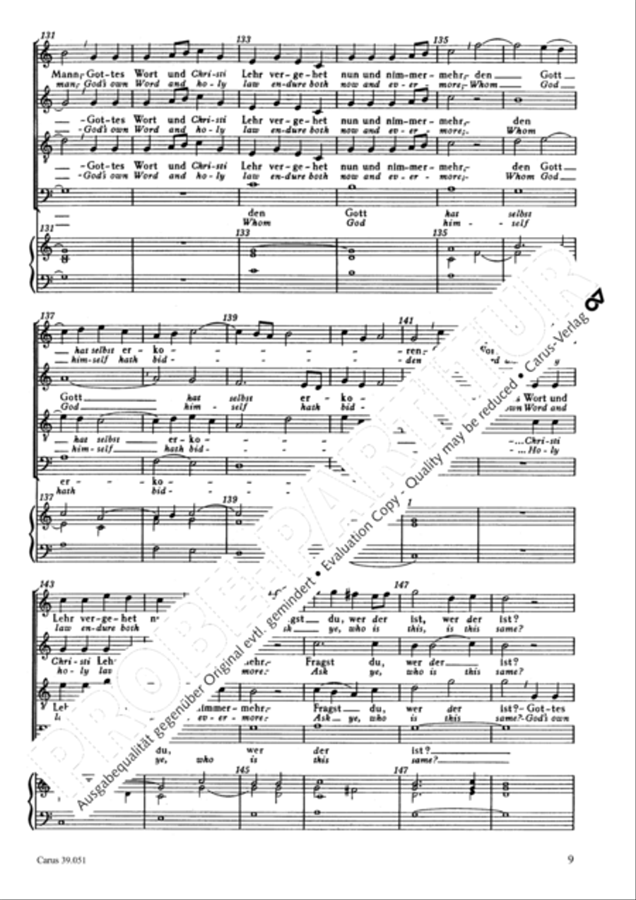 A mighty fortress is our God (Ein feste Burg ist unser Gott) 4-Part scores gallery preview page 10
