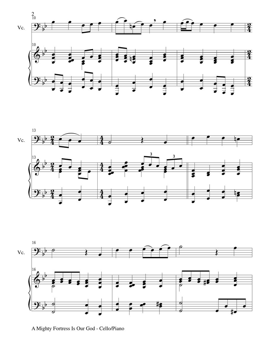 MAJESTIC HYMNS, SET II (Duets for Cello & Piano) Piano Accompaniment scores gallery preview page 4