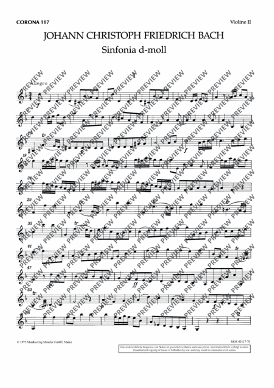 Symphony D minor Chamber Orchestra scores gallery preview page 7