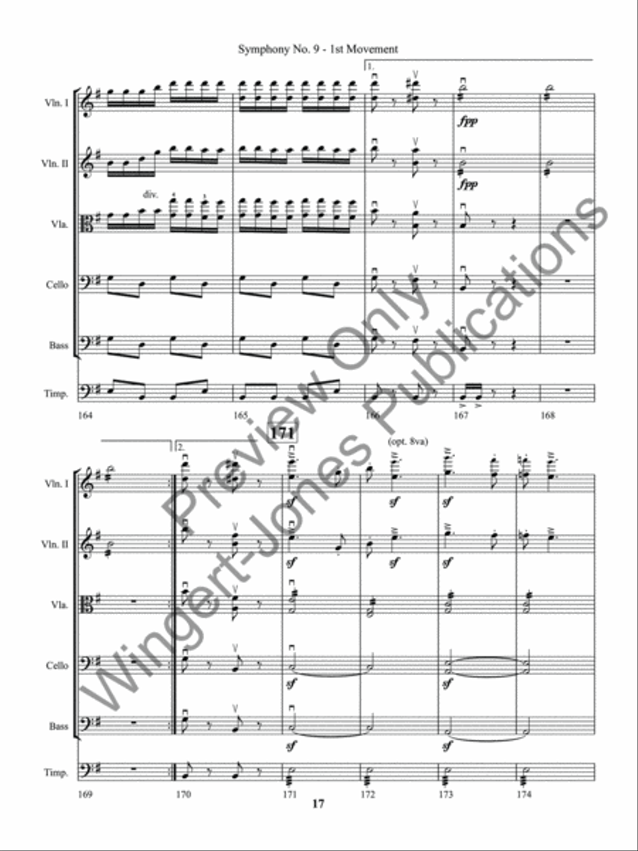 Symphony No. 9 String Orchestra scores gallery preview page 20