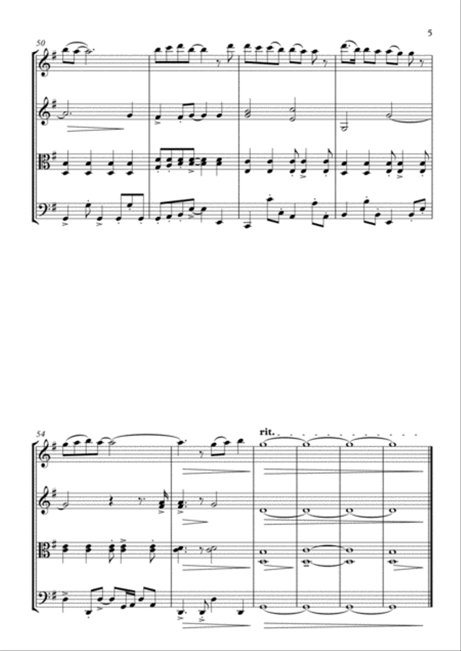 For Your Eyes Only String Quartet scores gallery preview page 5