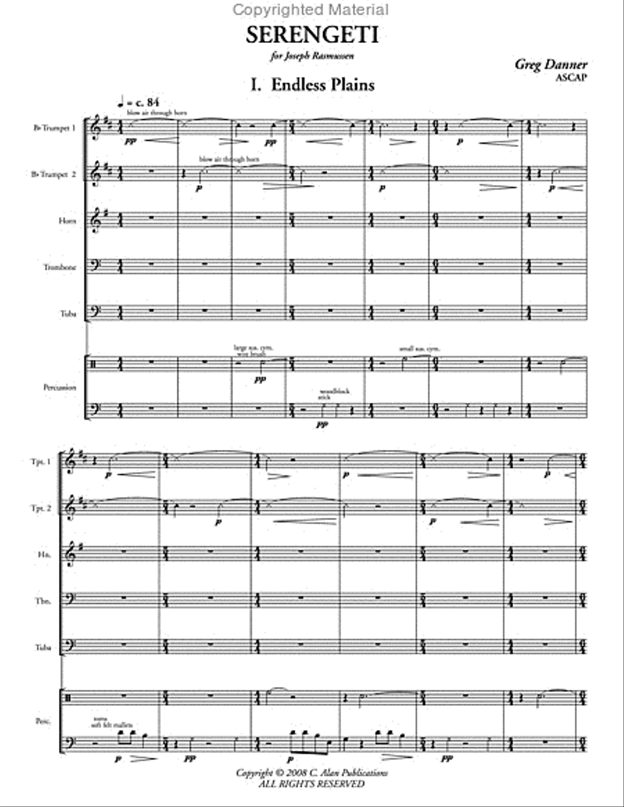 Serengeti Horn scores gallery preview page 2