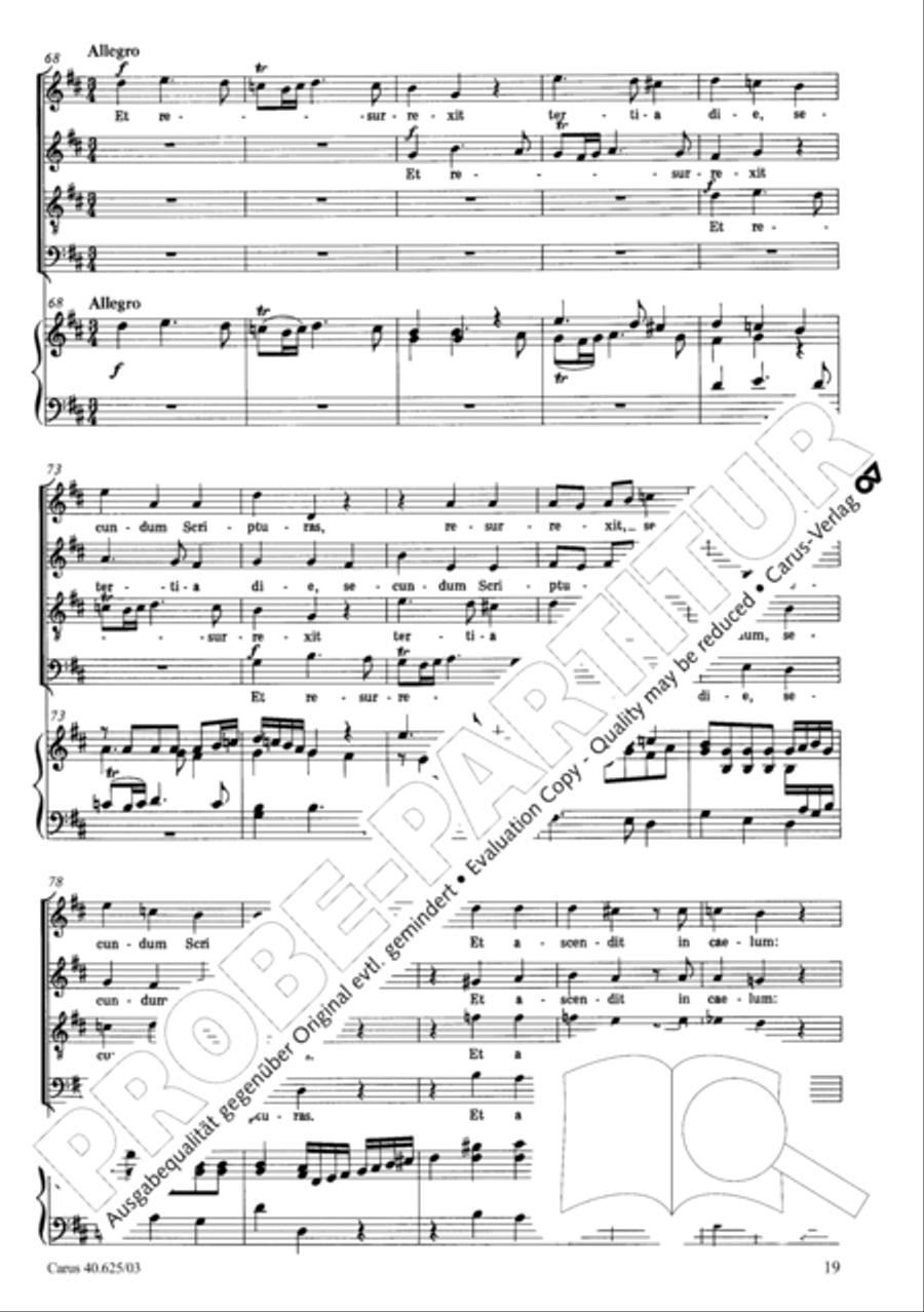 Missa brevis in D Major, K. 194 4-Part scores gallery preview page 20