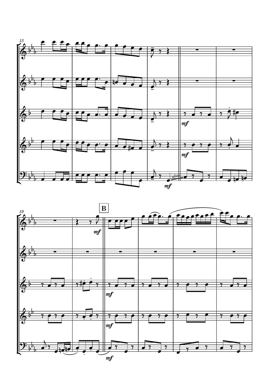 Wellerman Woodwind Quintet scores gallery preview page 3