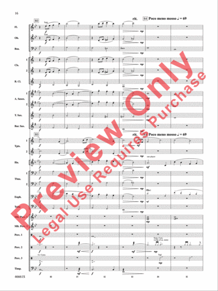 Nine Mile Saga Nine Mile Saga Concert Band scores gallery preview page 17