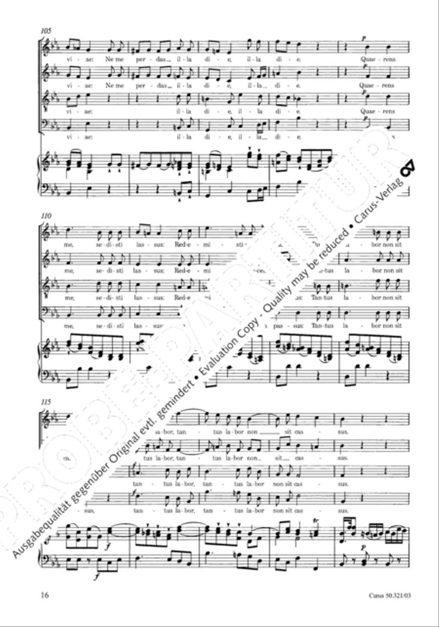 Requiem in C minor 4-Part scores gallery preview page 23